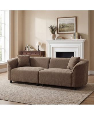  87" Curved Sofa: Plush, Streamlined, Durable