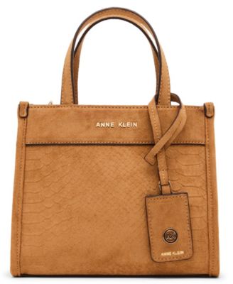 Textured Faux Suede Mini Tote Handbag