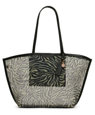 Medium Printed Mesh Tote Handbag