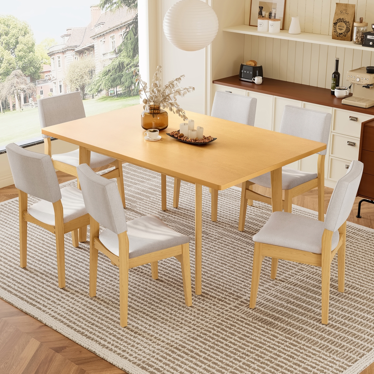 Streamdale Furniture 60 Inch Rustic Farmhouse Modern Minimalist