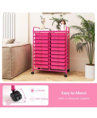 Twenty Drawer Rolling Storage Cart Studio Organizer Unit