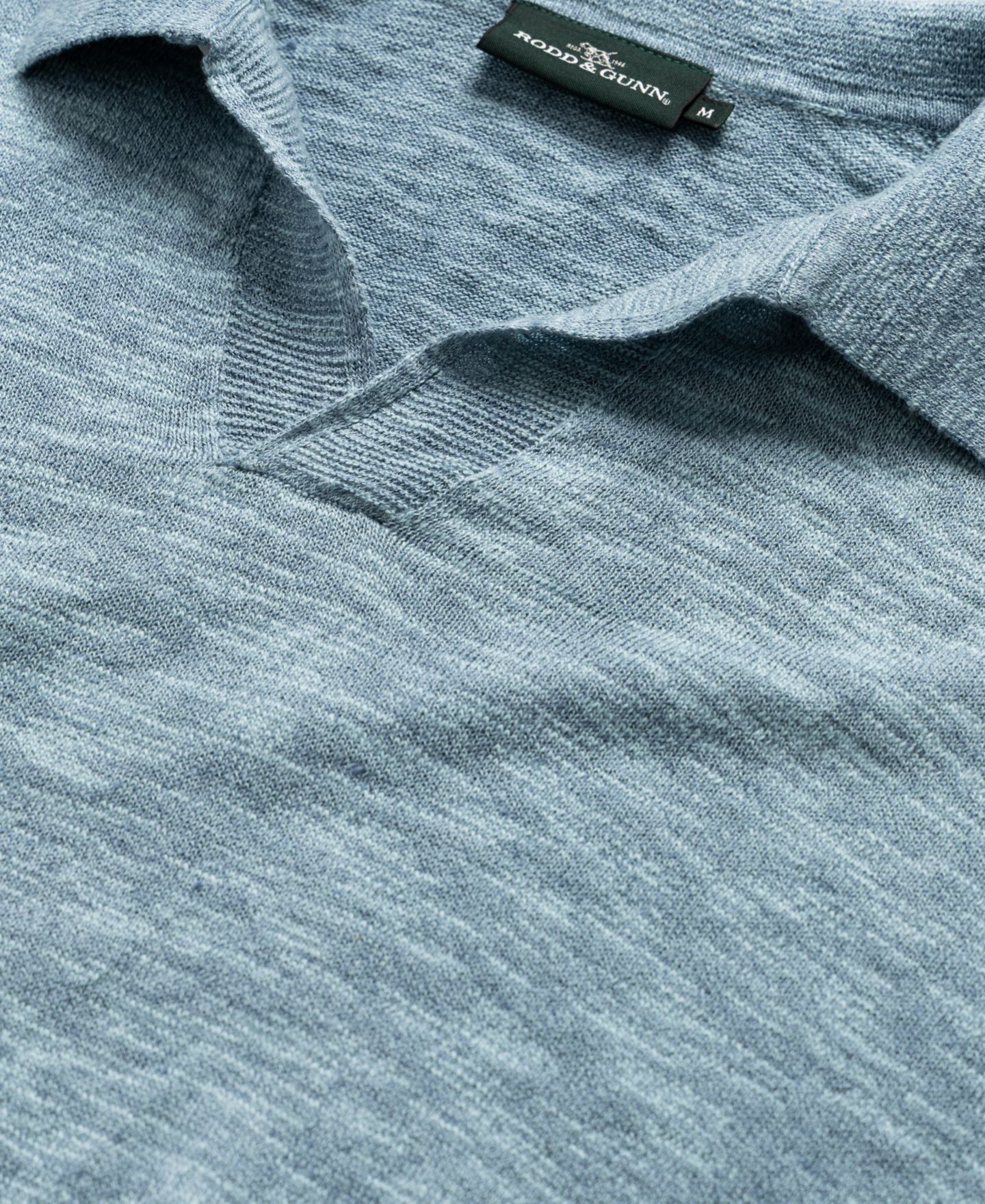 Мужское поло Rodd & Gunn Poison Bay Knit Polo Shirt, цвет: Aegean — фото 5