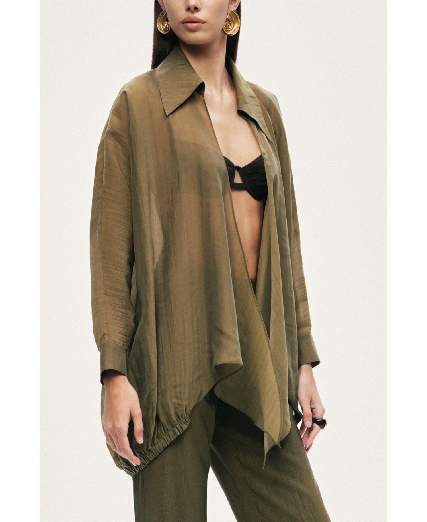 Women's Fluid Open-Front Shirt