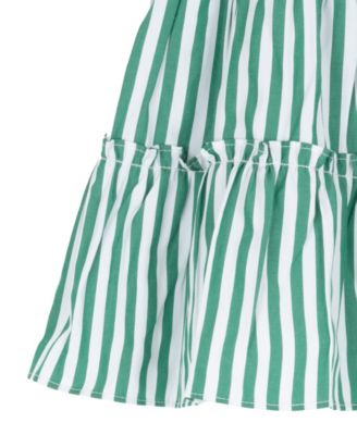 Girls' 2T-6X Printed Shirred Bust Bodice Dress