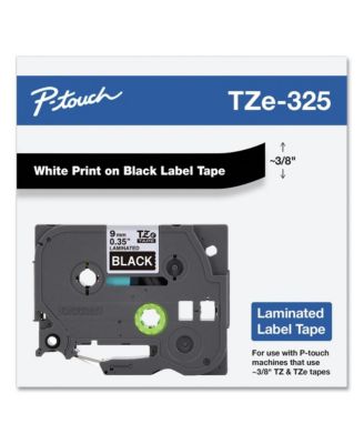 TZE325 0.35 in. x 26.2 ft. TZe Standard Adhesive Laminated Labeling Tape