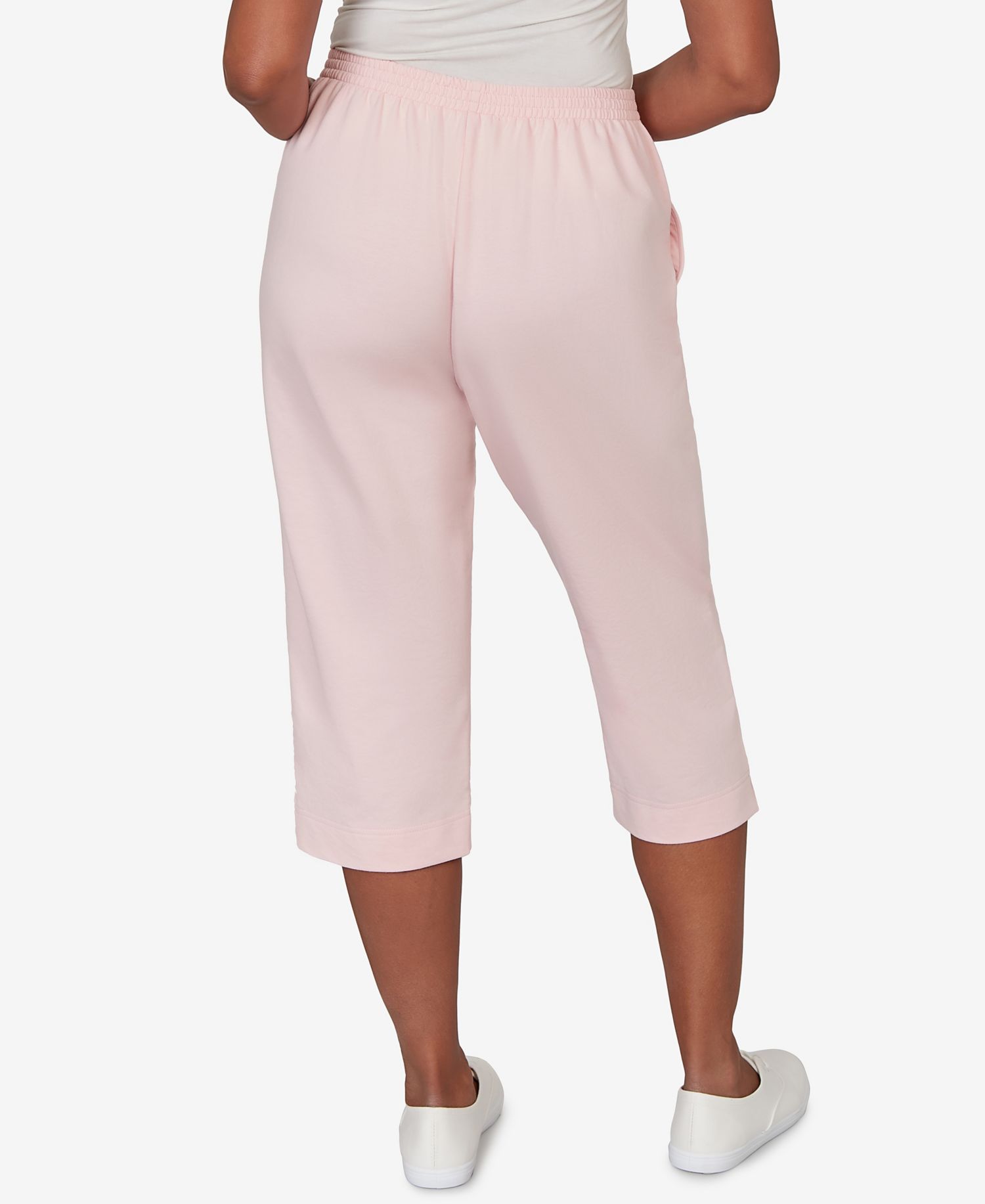 Women's Classic Everyday French Terry Flat Front Capri Pants