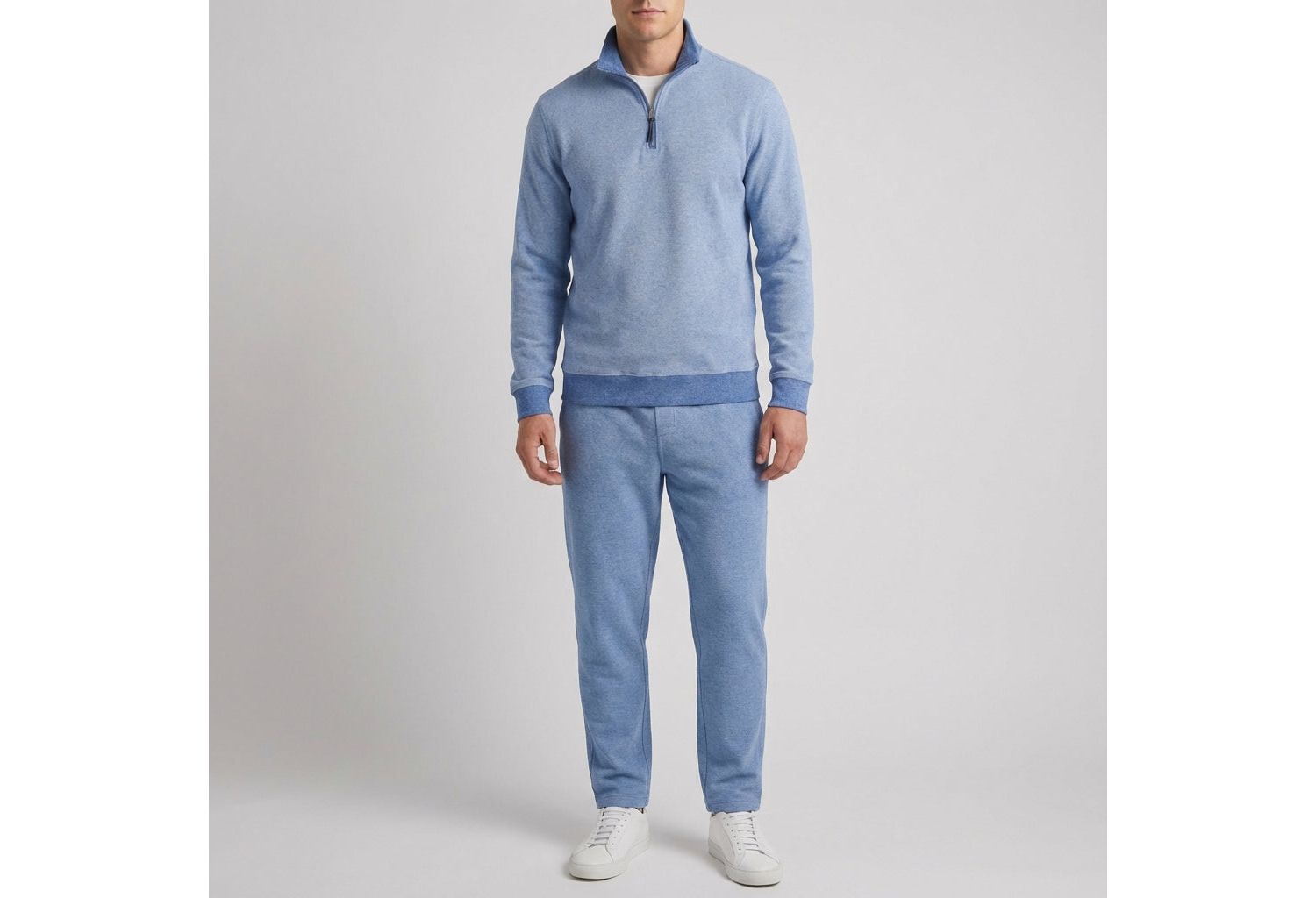 Men's Bobby Stripe Fleece Quarter Zip Sweater