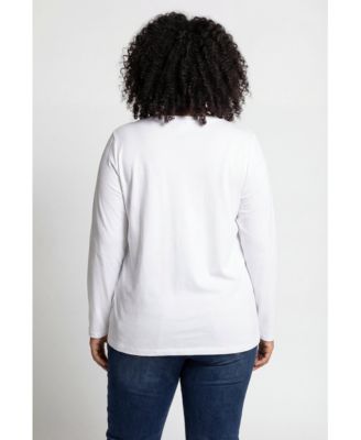 Women's Plus Size Perfect Long-Sleeve Crewneck Tee
