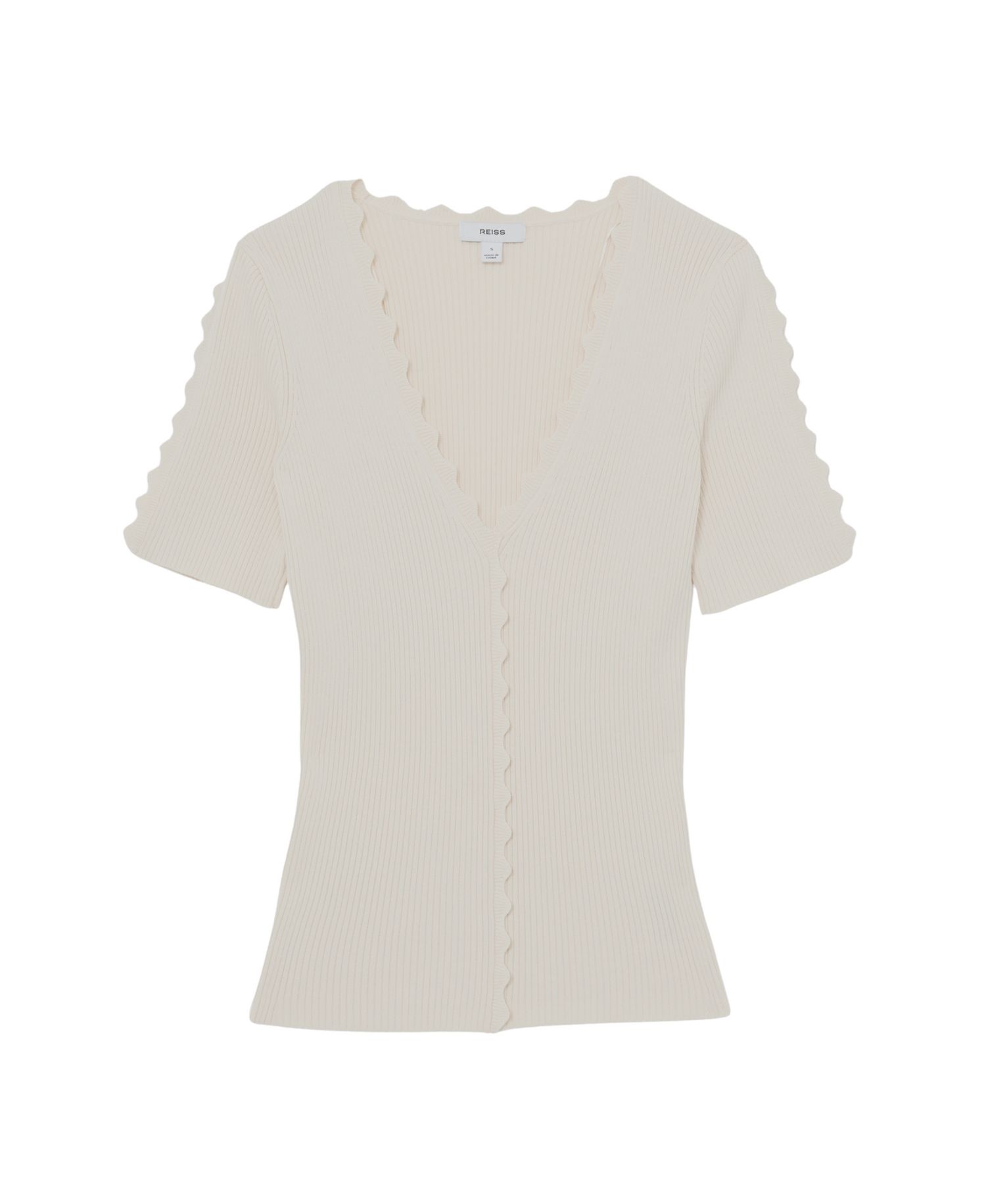 Women's Marcy Scallop-Trim Rib-Knit Top