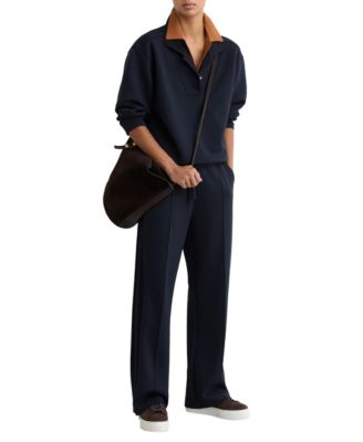 Women's Premium Interlock Wide-Leg Jogger Pants