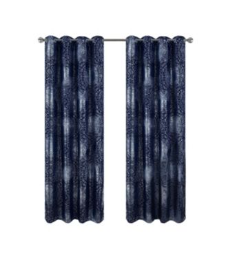 Helena Halo Foil Blackout Polyester Window Curtain Grommet Panel 52" x 84"