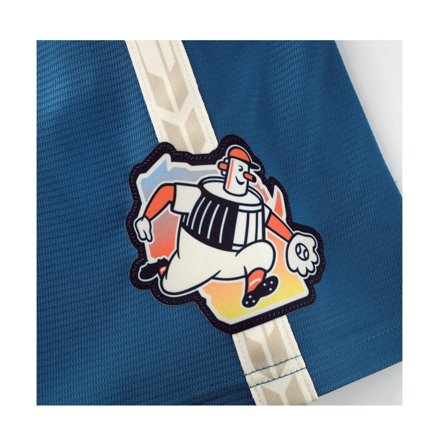 Мужской топ Nike Jackson Chourio Mineral Blue Milwaukee Brewers 2026 City Connect Stadium Jersey — фото 6