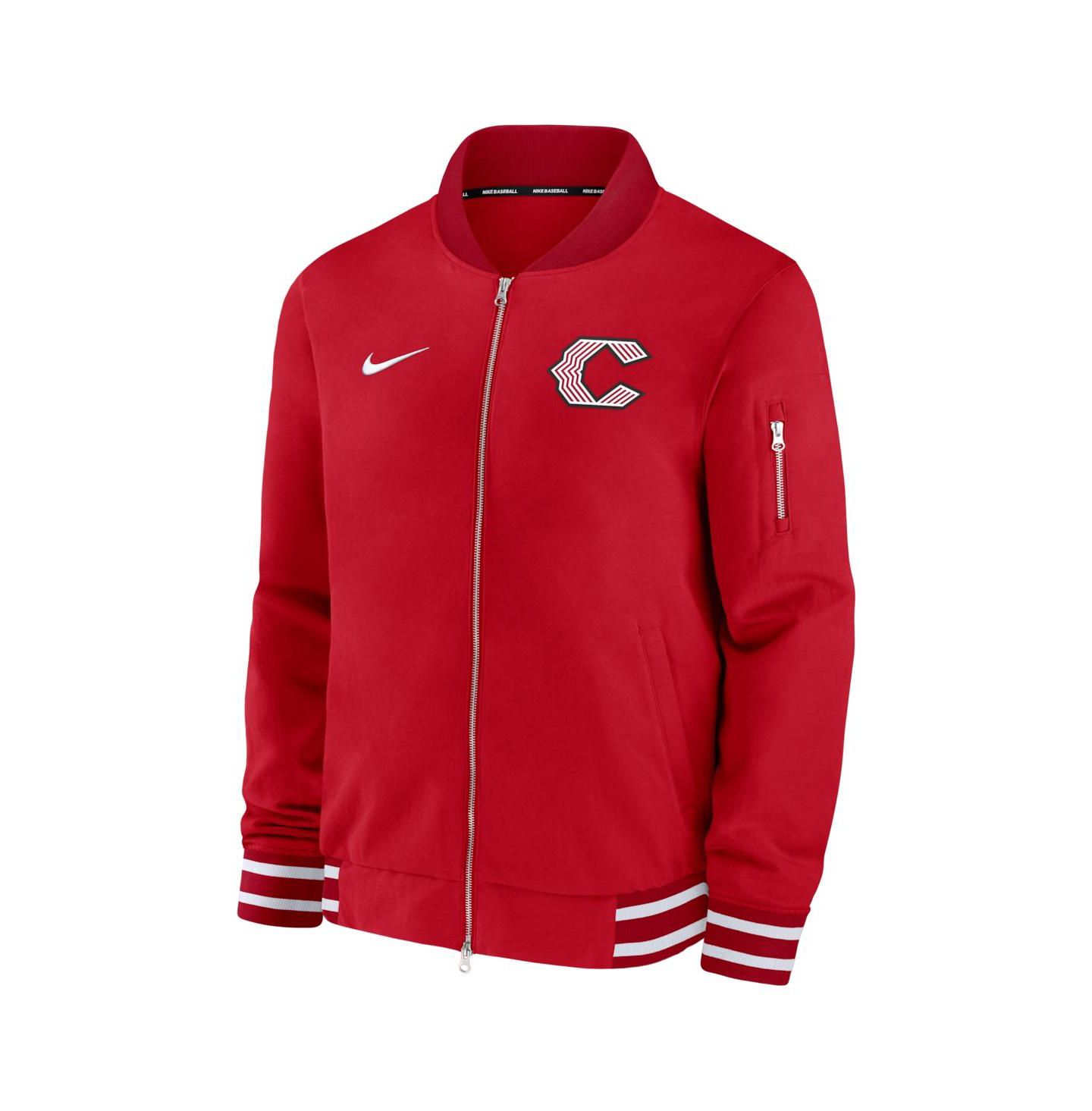 Мужская куртка Nike Red Cincinnati Reds 2026 City Connect Authentic Collection Relaxed Full-Zip Bomber — фото 2