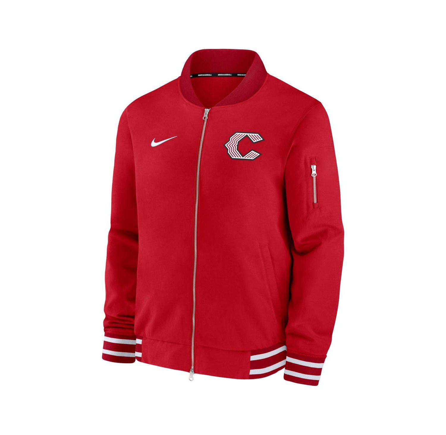 Men's Red Cincinnati Reds 2026 City Connect Authentic Collection Relaxed Full-Zip Bomber Jacket