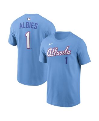 Men's Ozzie Albies Powder Blue Atlanta Braves 2026 City Connect Name & Number T-Shirt