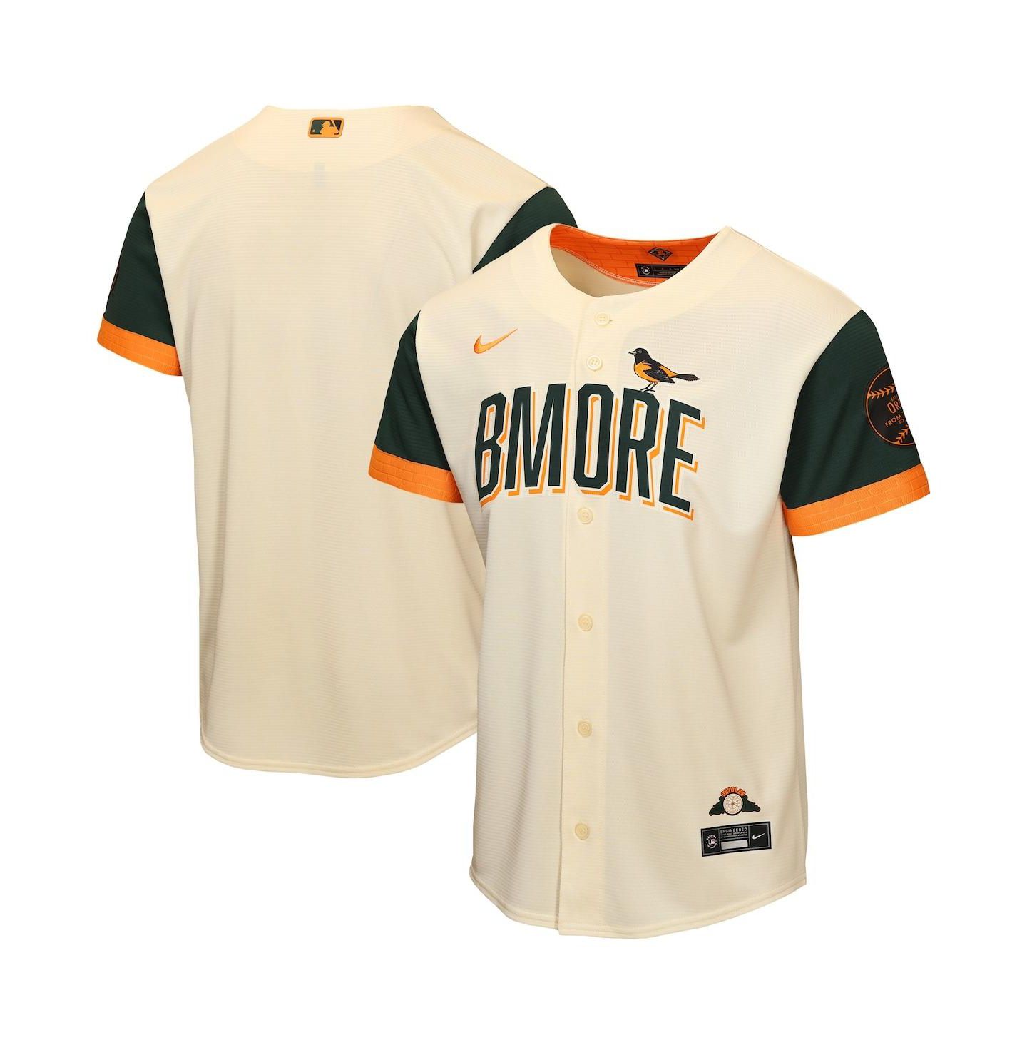 Детский топ Nike Cream Baltimore Orioles 2026 City Connect Stadium Jersey — фото 1