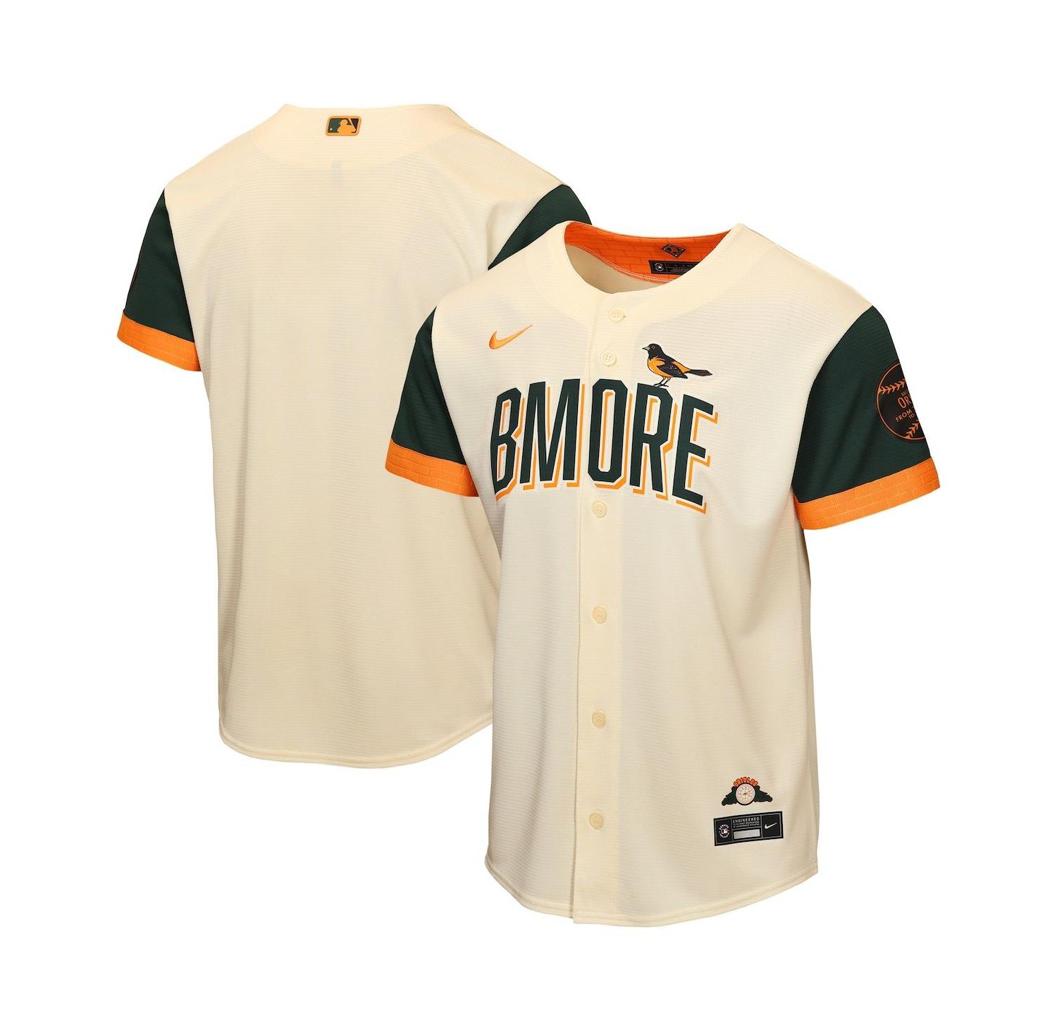 Big Boys and Girls Cream Baltimore Orioles 2026 City Connect Stadium Jersey
