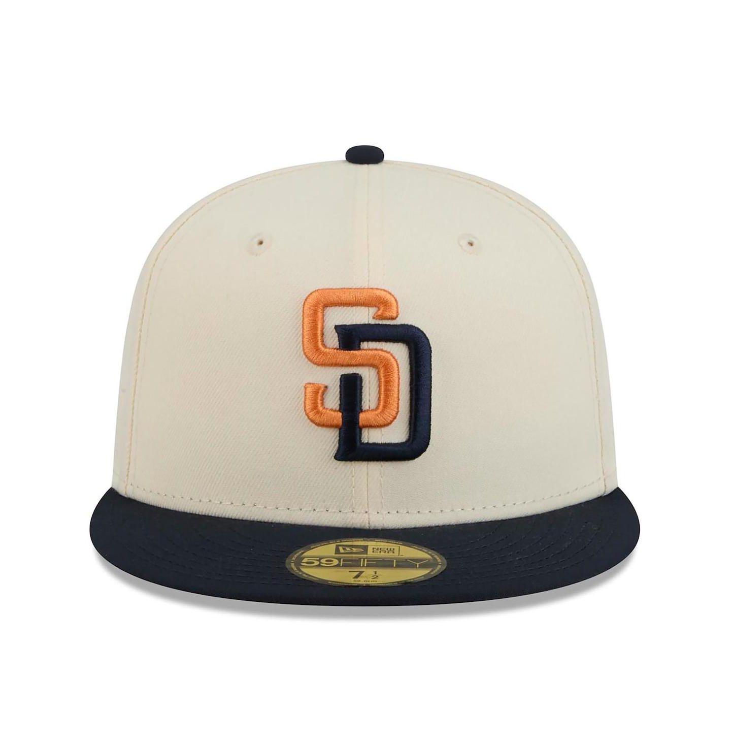 Мужская кепка New Era Cream/Navy San Diego Padres 2026 City Connect 59FIFTY Fitted Hat — фото 2