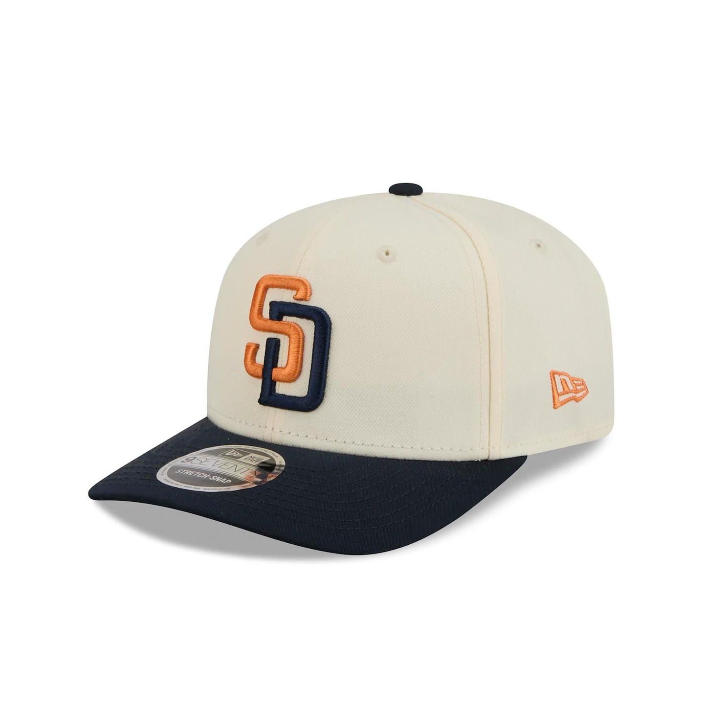 Мужская кепка New Era Cream/Navy San Diego Padres 2026 City Connect 9SEVENTY Adjustable Hat — фото 1