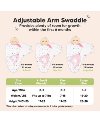 3pk Soothe Baby Swaddle, Organic Baby Swaddle Sleep Sacks, Newborn, Infant Swaddle Sack