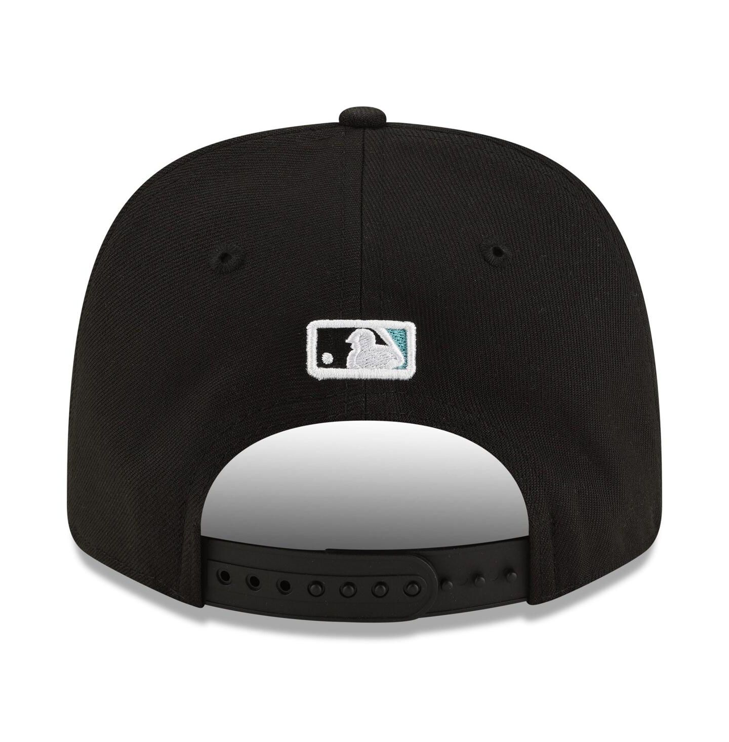 Мужская кепка New Era Black Florida Marlins Player Replica 9SEVENTY Adjustable Hat — фото 4