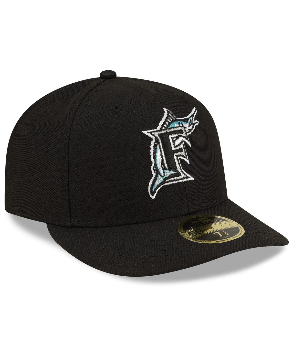 New Era Men's Black Florida Marlins On-Field Authentic Collection Low Profile 59FIFTY Fitted Hat
