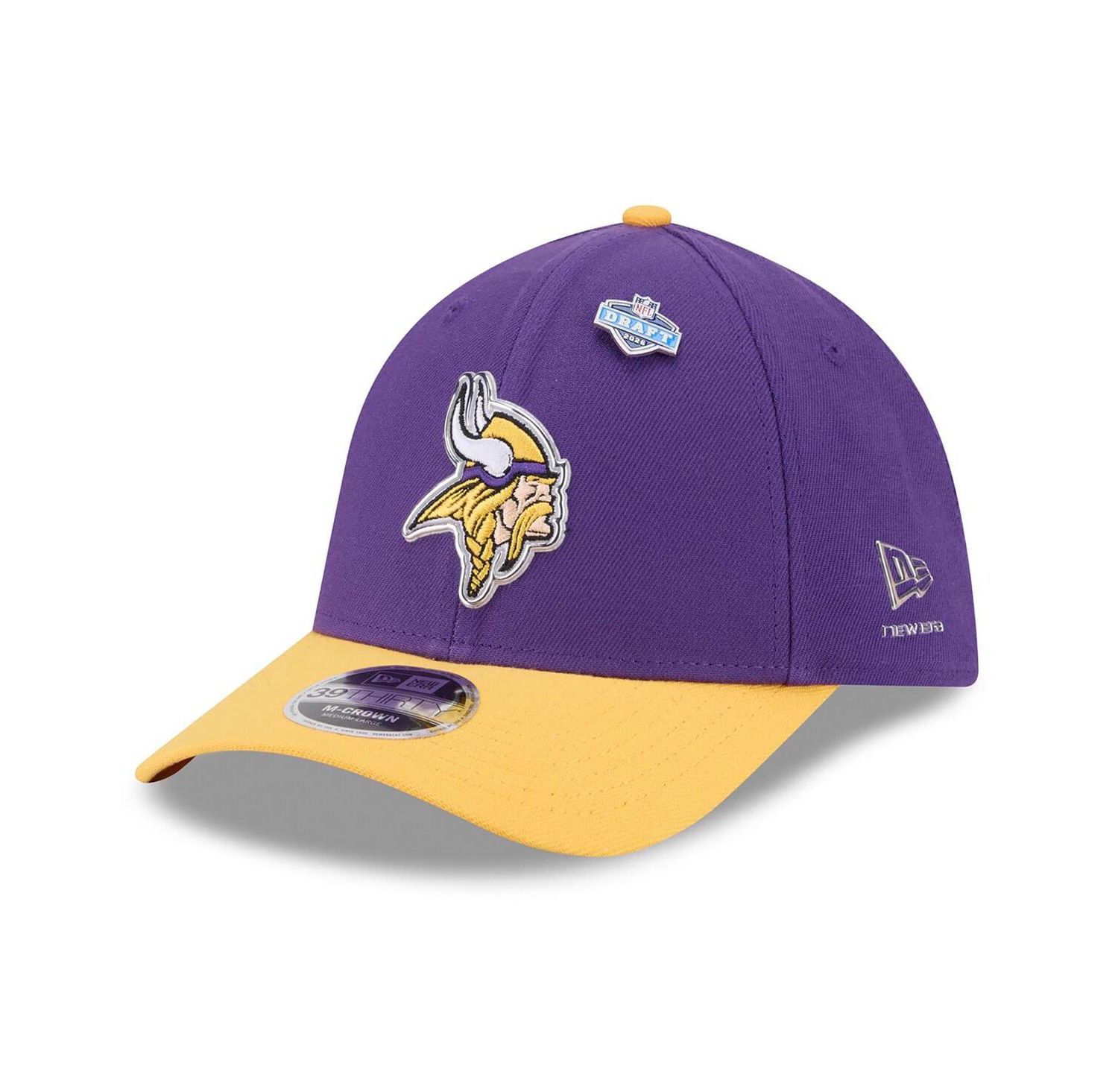 Men's Purple/Gold Minnesota Vikings 2026 NFL Draft 39THIRTY M-Crown Flex Hat