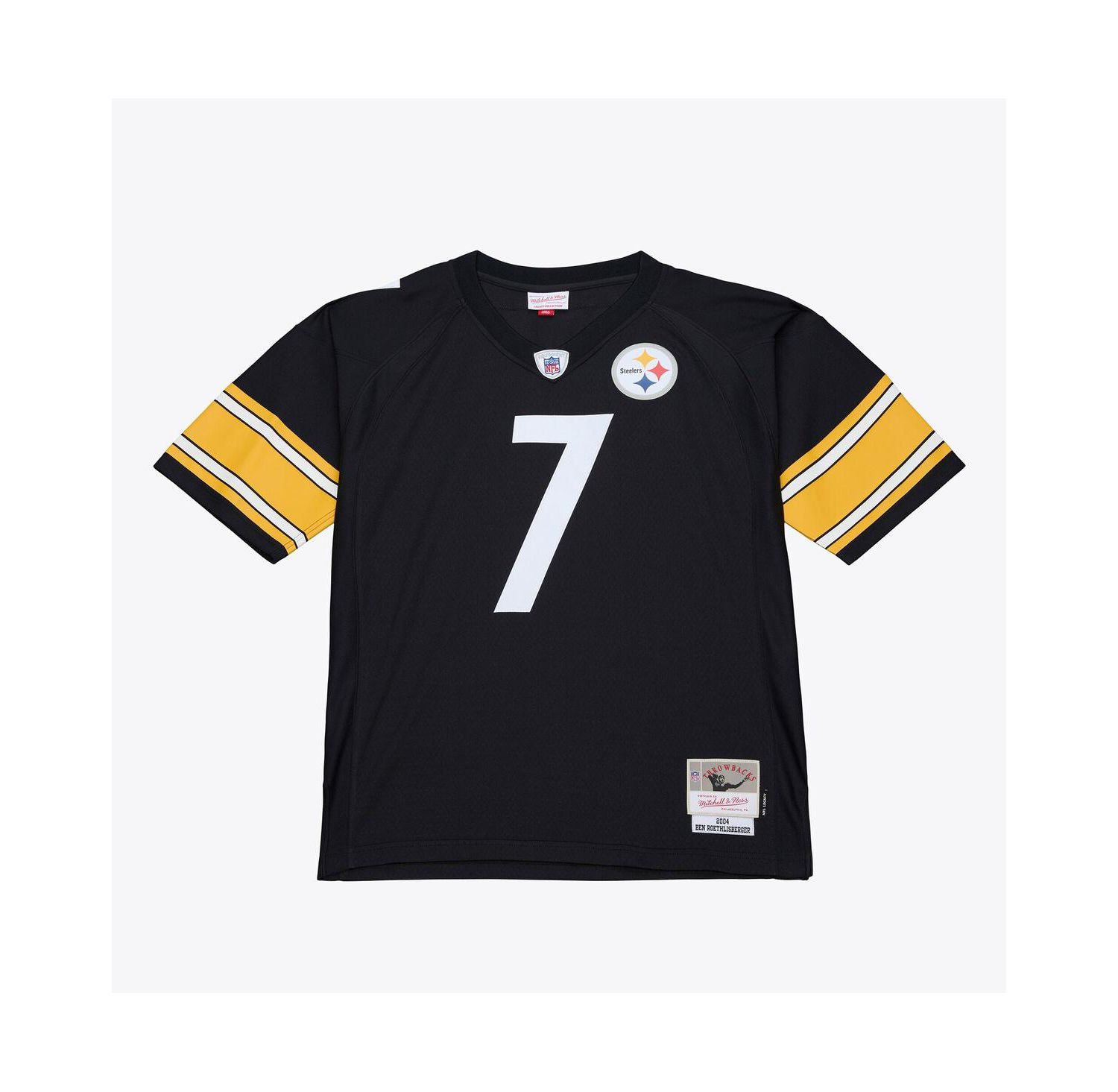 Mitchell Ness Men's Ben Roethlisberger Black Pittsburgh Steelers 2001 Legacy Throwback Replica Jersey