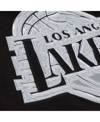 Mitchell Ness Men's Black Los Angeles Lakers Chrome Heritage T-Shirt