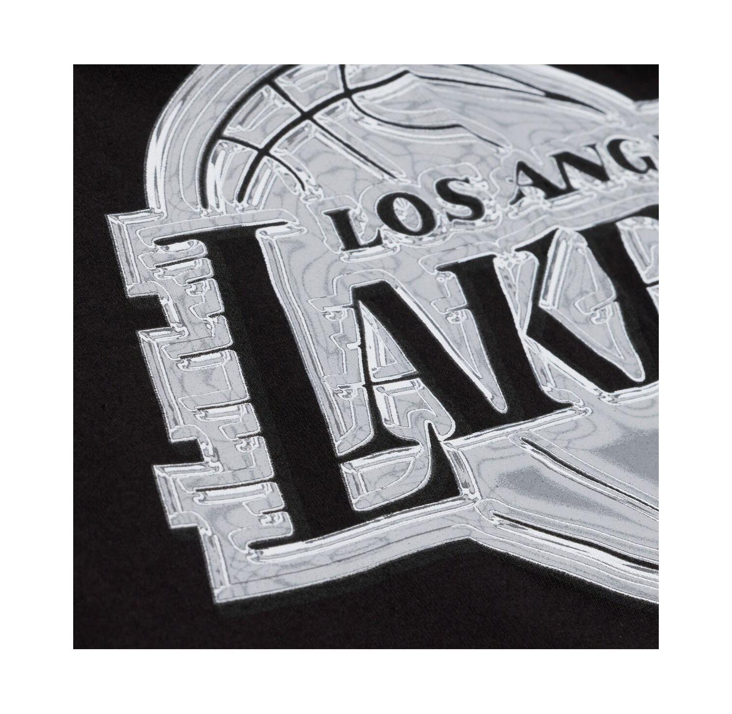 Mitchell Ness Men's Black Los Angeles Lakers Chrome Heritage T-Shirt