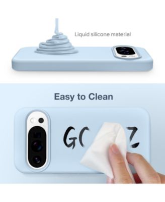 for Google Pixel 10/Pixel 10 Pro Case, Liquid Silicone Case with Screen Protector, Full Body Protective Cover, Shockproof Phone Cover