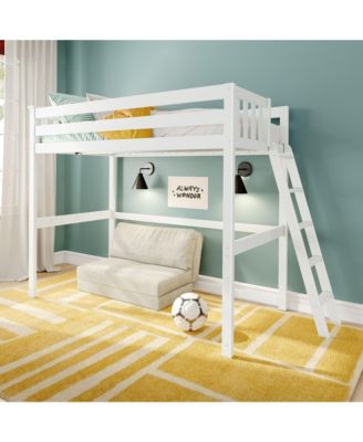 Max and Lily Classic Twin High Loft with Ladder on End