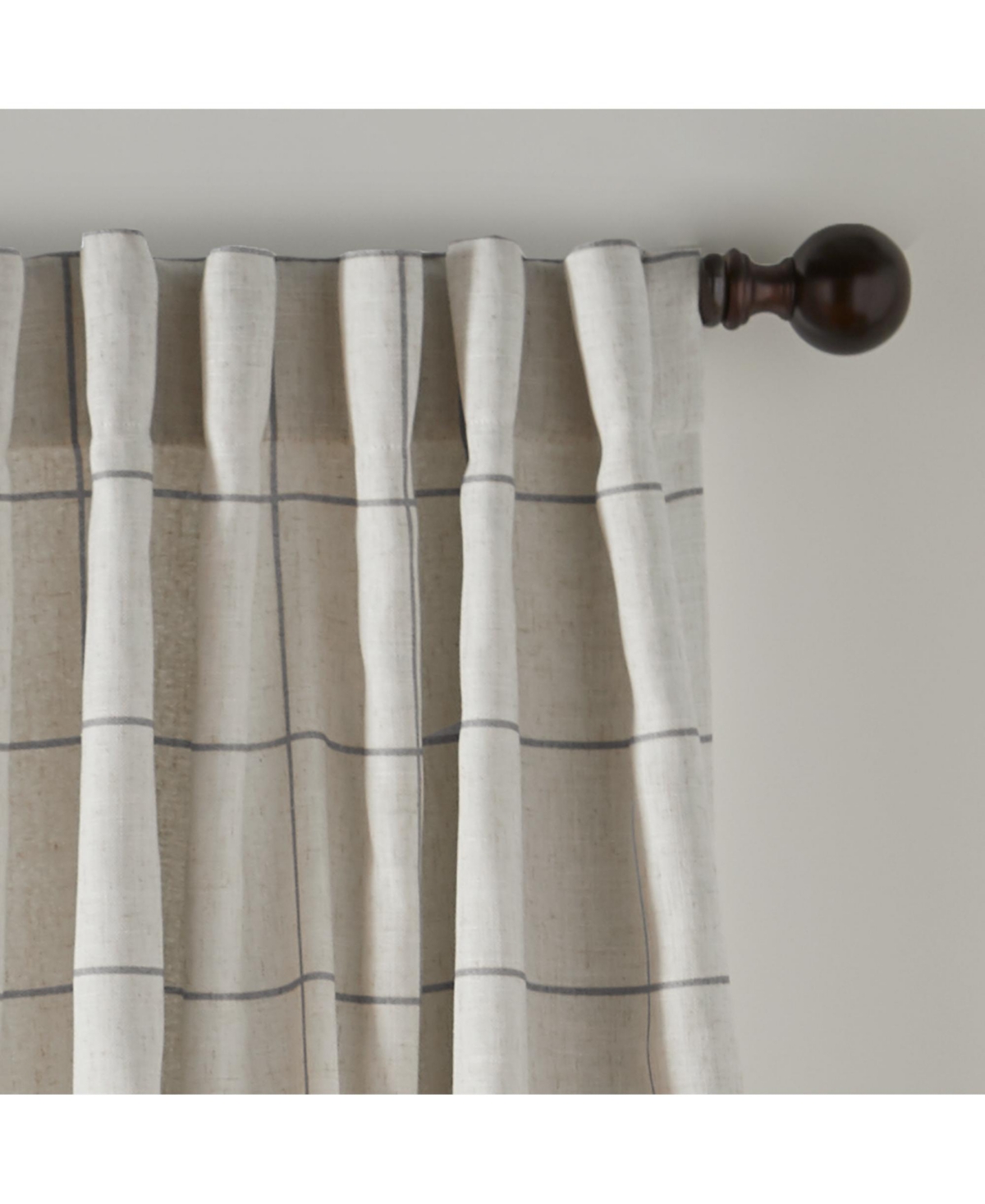 Elrene Home Fashions Brighton Windowpane Plaid Blackout Window Curtain Panel