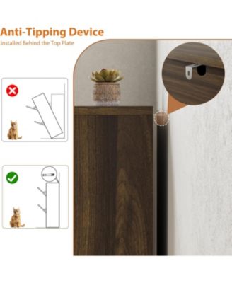 Fluted Shoe Cabinet with 3 Flip Drawers, Wide Slim Entryway Storage