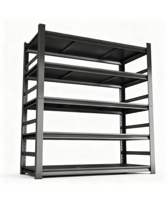 Heavy Duty 5-Tier Metal Garage Shelving, 3800lb Capacity, Tool-Free Assembly
