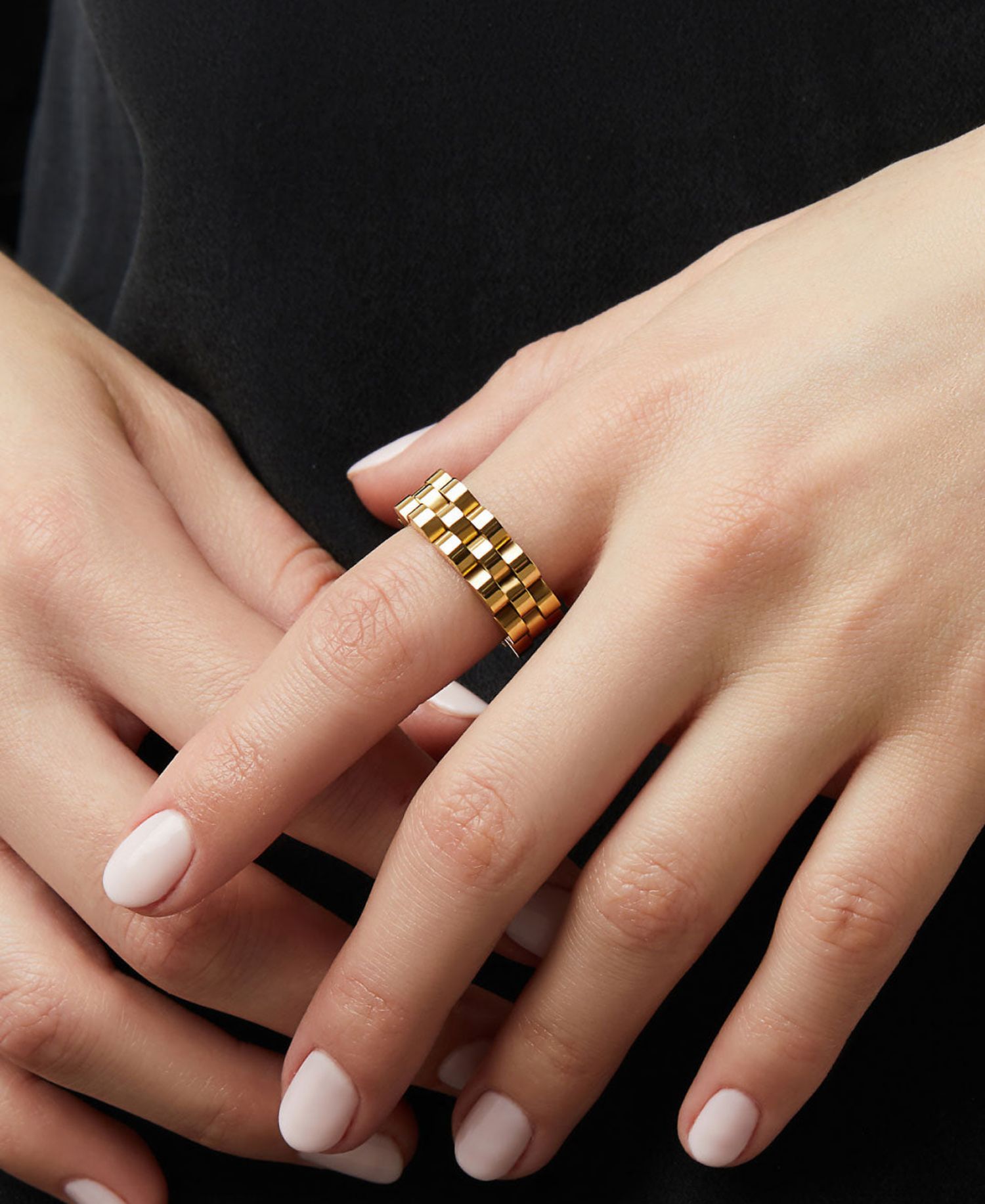 14k Gold Stainless Steel Parker Statement Ring