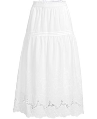 Women's Voile Eyelet Maxi Skirt