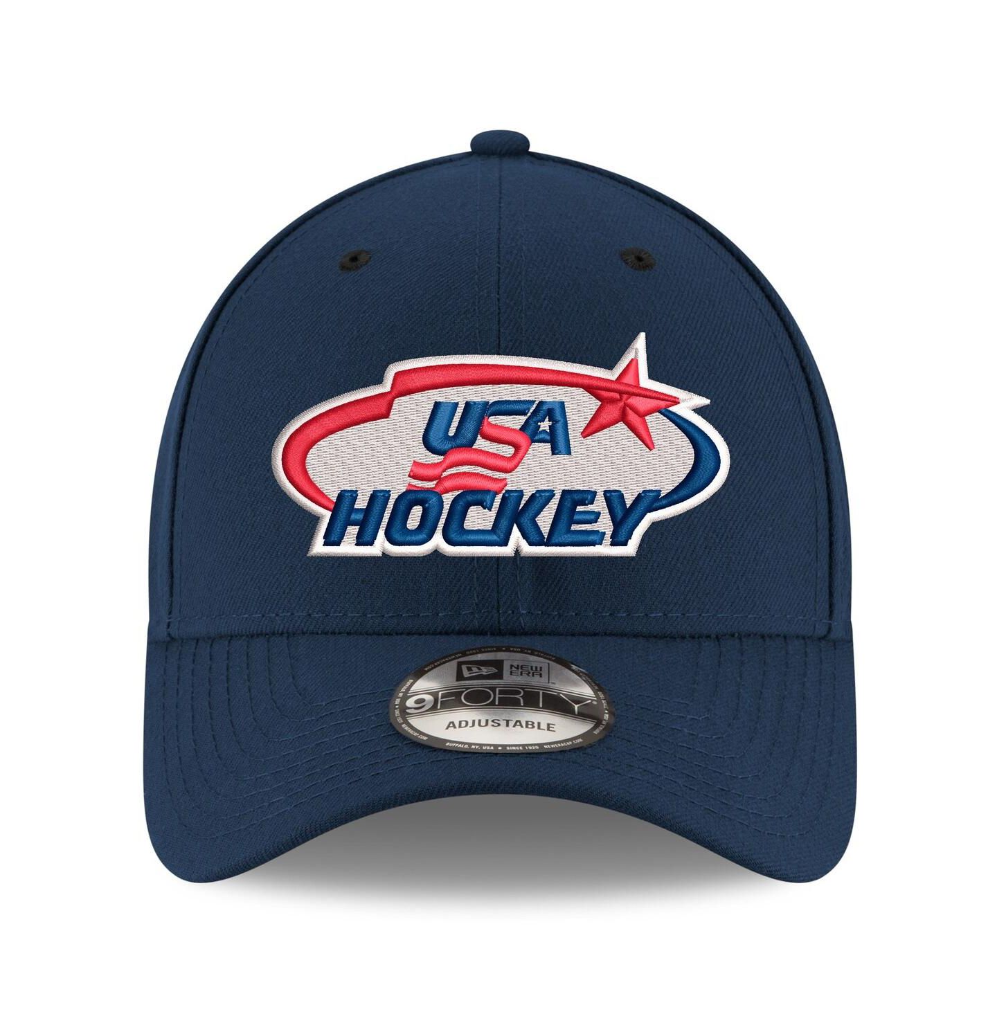 Мужская кепка New Era Navy US Hockey 9FORTY Adjustable Hat — фото 2