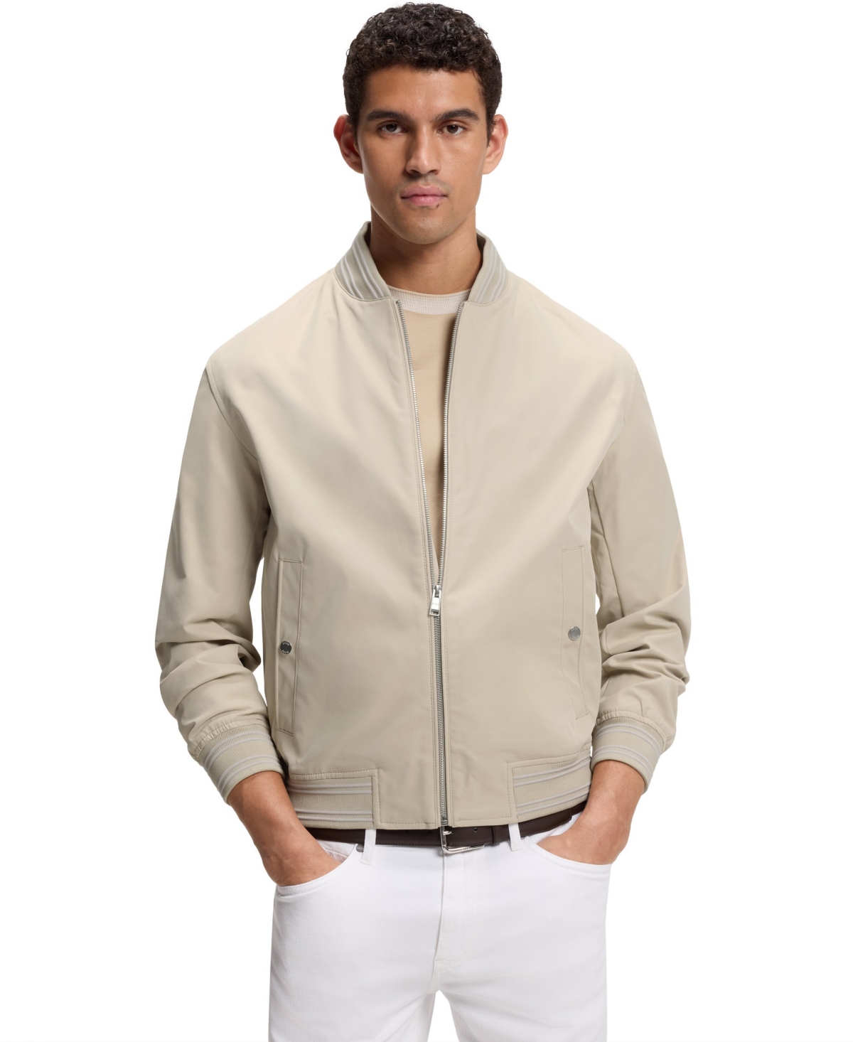 Boss by Hugo Boss Men's Water-Repellent Double B Monogram Jacket