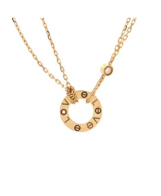 Pre-Owned Cartier 2 Diamonds Love Pendant Necklace - 18k yellow gold