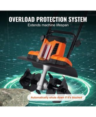 10 Amp Electric Tiller, 14" Tilling Width, Corded Cultivator for Lawn Digging