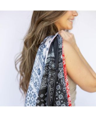 Women's Satin Paisley Headscarf