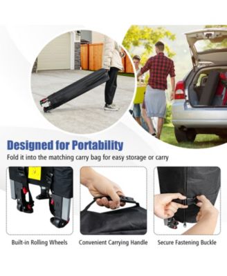 10 x 17.6 ft Instant Pop Up Canopy Tent with Dual Half Awnings