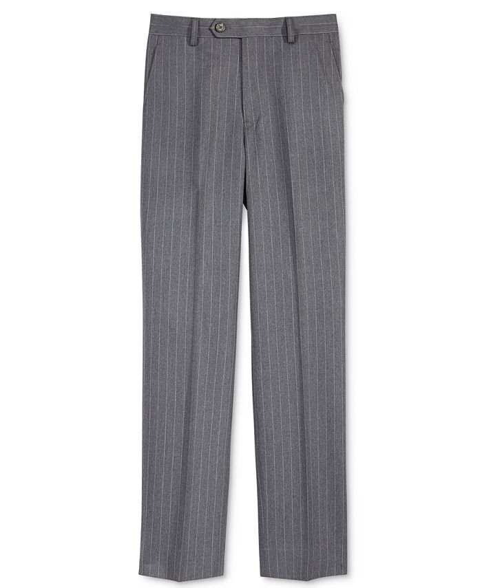 Ralph Lauren Charcoal Stripe Nested Pants, Big Boys - Macy's