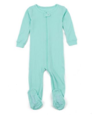 Baby Unisex Solid Color Cotton Footed One-Piece Pajamas