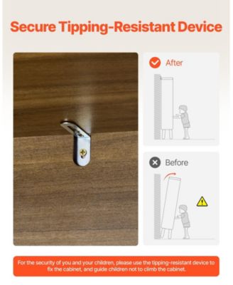 6 Drawer Rattan Dresser, Rattan Chest with Metal Handle