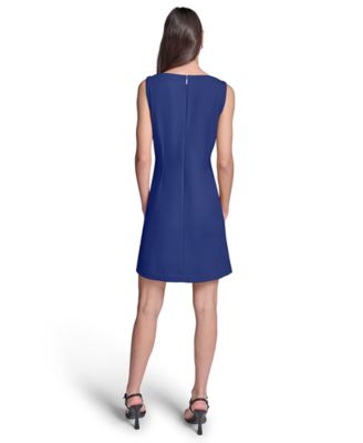 Women's Notch-Neck Sleeveless Knee-length Dress