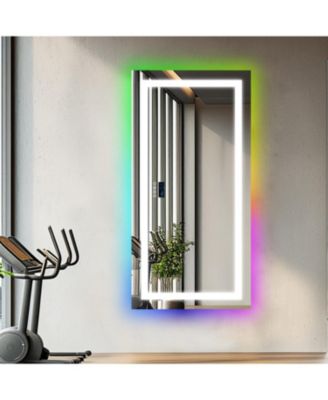 63 x 31.5 in Smart LED Bathroom Vanity Mirror with Bluetooth Speaker and 11-Setting Dimmable Lighting