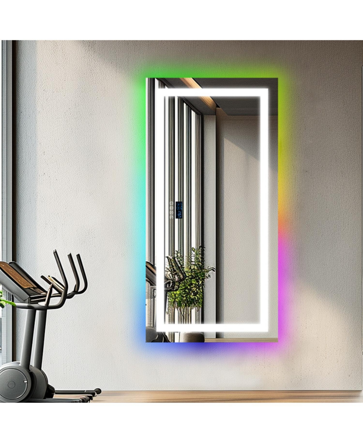 Luvodi 63 x 31.5 in Smart Led Bathroom Vanity Mirror with Bluetooth Speaker and 11-Setting Dimmable Lighting
