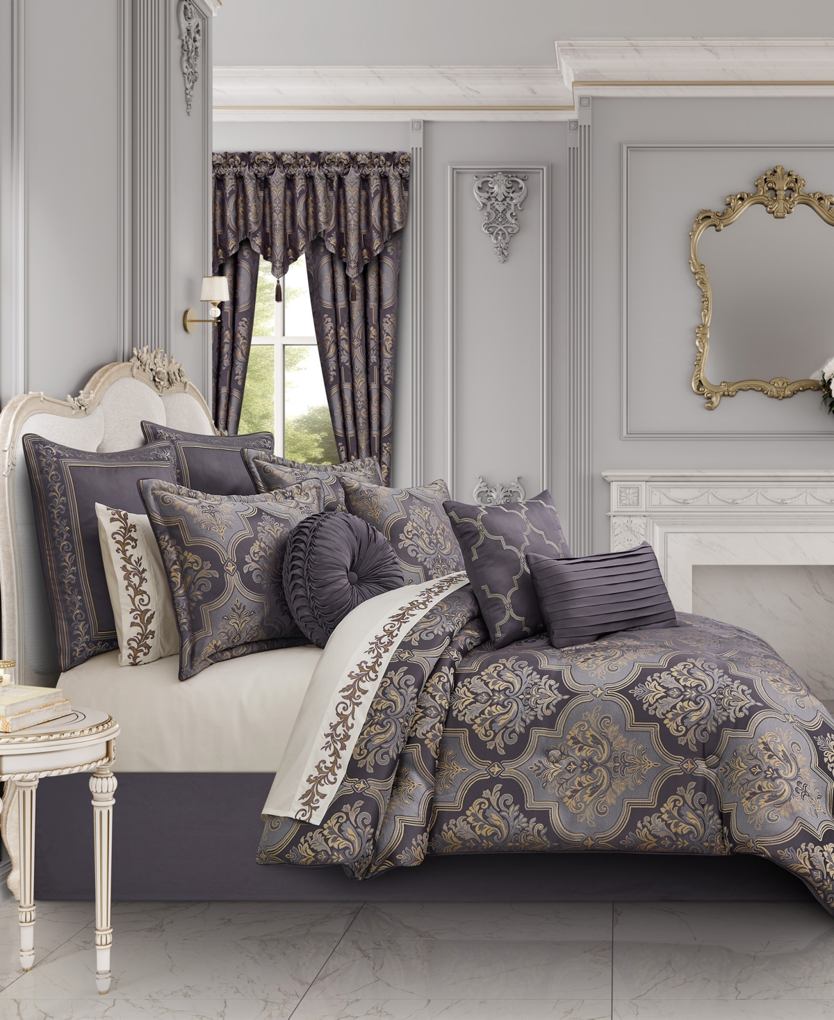 Five Queens Court Manchester Floral 4-Piece Comforter Set